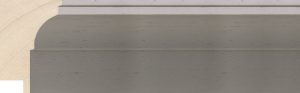 Moulding - 52x35mm - Pale Grey Scoop with silver lining
