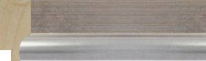 Wooden Moulding - 50x25mm Silver