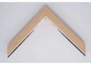 32mm x 20mm Imitation Walnut Foil Moulding with Silver Lip