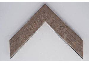54mm x 20mm Imitation Mahogany Foil Moulding with Silver Lip