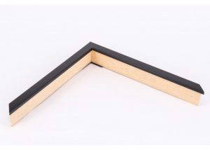 Slim Closed Grain Black Box Moulding 36x15mm