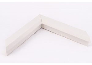 Open Grain White Grey 43mm Deep Box Moulding with Bevel Front Edge