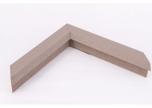 Open Grain Taupe 43mm Deep Box Moulding with Bevel Front Edge