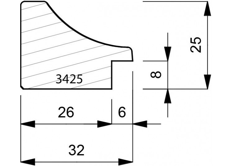 Open Grain Vellum Finish Moulding (DM421 V) Yorks Framing