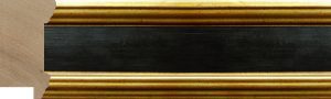 Roma Moulding - 50x28mm Black and Gold