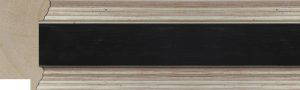 Roma Moulding - 50x28mm Black and Silver
