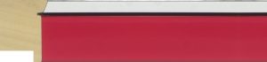 Moulding - 39x30mm - Gloss Red with Silver back edge