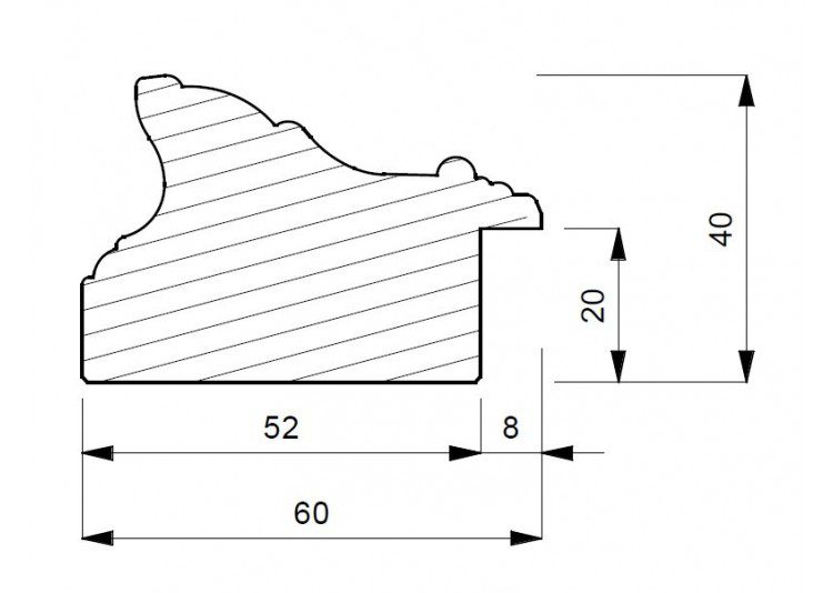 Open Grain Vellum Traditional Moulding Yorks Framing