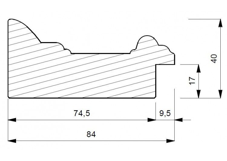Traditional Shaped Vellum + Silver Lip Yorks Framing
