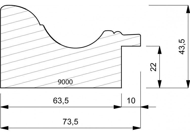 Vellum Antique Style Moulding (DM47) Yorks Framing