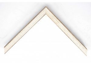 Small 19mm x 27mm White Distressed Moulding with Slope