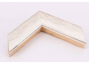 Medium 30mm x 44mm White Distressed Deep Sloped Moulding