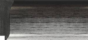 Polymer Moulding - 76x26mm - Black and Silver