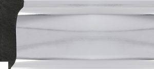 Polymer Moulding - 76x26mm - Gloss Silver
