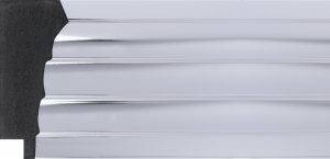 Polymer Moulding - 81x35mm - Gloss Silver 3 Step Scoop