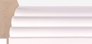 Polymer Moulding - 81x35mm Gloss White 3 step profile