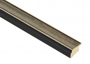 28mm 'Girelli' Distressed Silver & Black Foil FSC 100%