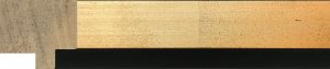 Wooden Moulding – 35x39mm – Gold Leaf with Black Lip