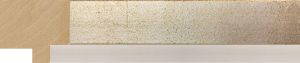 Wooden Moulding – 35x39mm – Silver Leaf with White Lip