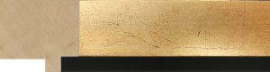 Wooden Moulding – 45x49mm – Gold Leaf with Black Lip