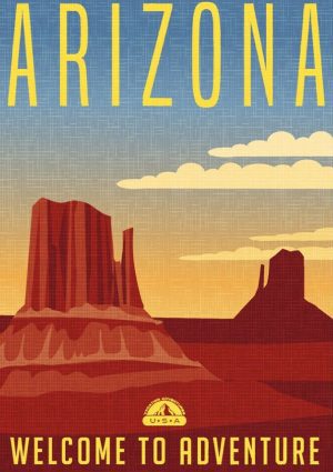 Arizona Vintage Travel Poster