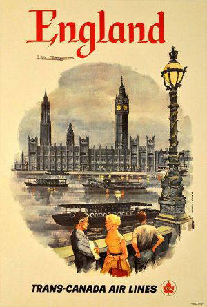 England Vintage Travel Poster