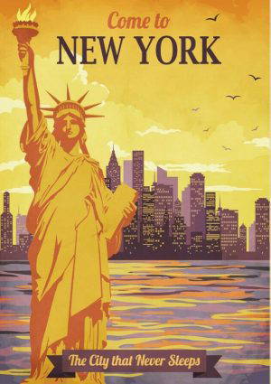 New York Vintage Travel Poster
