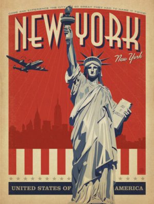 New York Vintage Travel Poster