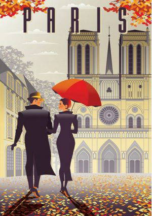 Paris Vintage Travel Poster