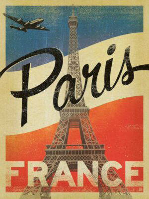 Paris Vintage Travel Poster