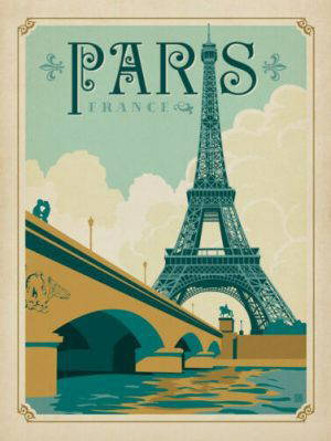 Paris Vintage Travel Poster