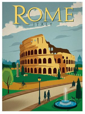 Rome Vintage Travel Poster