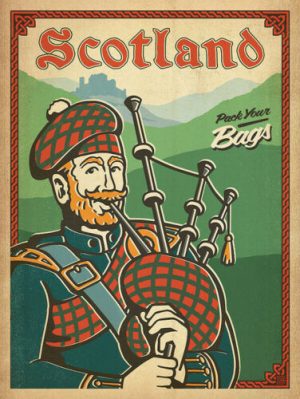 Scotland Vintage Travel Poster