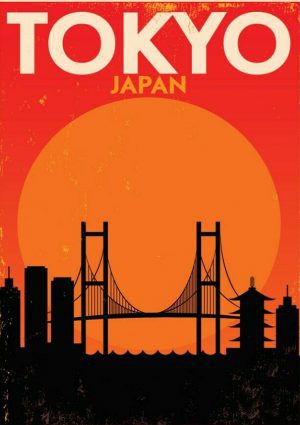 Tokyo Vintage Travel Poster