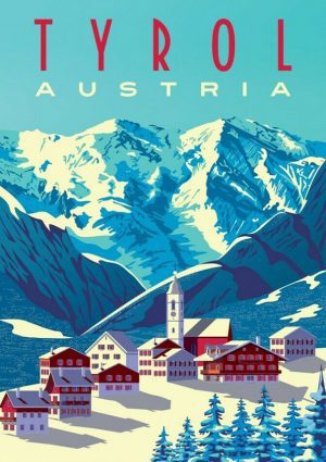Tyrol Austria Vintage Travel Poster