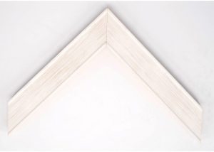 1.5" Flat Moulding with Lips- Open Grain White