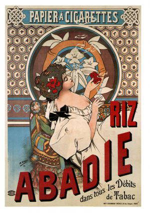 Alphonse Mucha cigarettes rolling paper - 1898