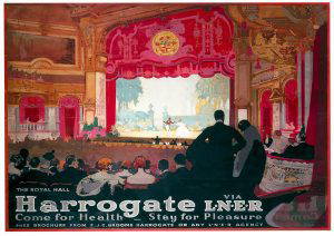 Harrogate Come for Health Theatre LNER Art Print