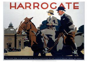 Harrogate Couple on Horses Art Print