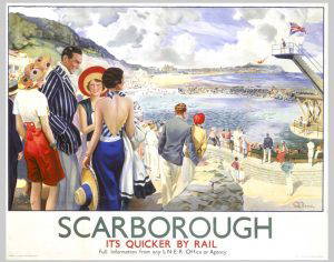 Scarborough its quicker by Rail - 11x14in, Lustre