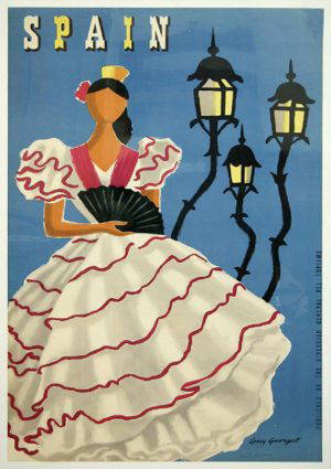 Spain Spanish Faceless Woman- 1950