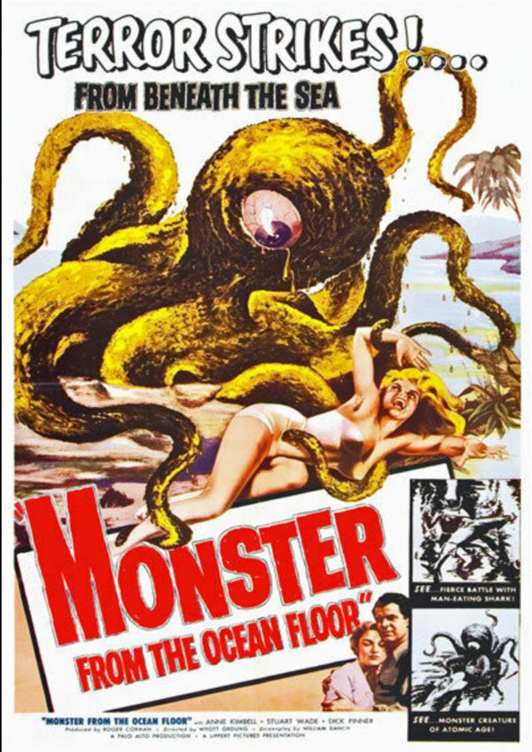 Terror Strikes From beneath the Sea - Horror Movie Poster