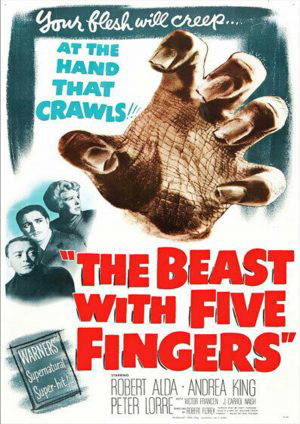 The Beast with Five Fingers - Horror Movie Poster