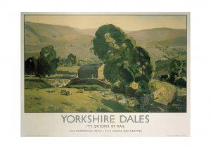Yorkshire Dales It's Quicker by Rail Art Print