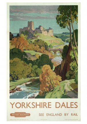Yorkshire Dales see England by Rail Art Print