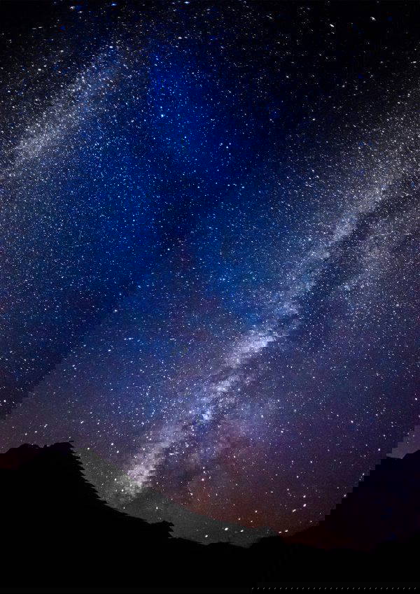 Mountain with Stars print
