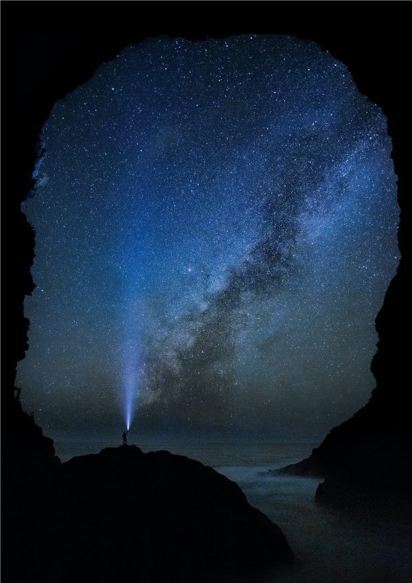 Seascape cave stars print