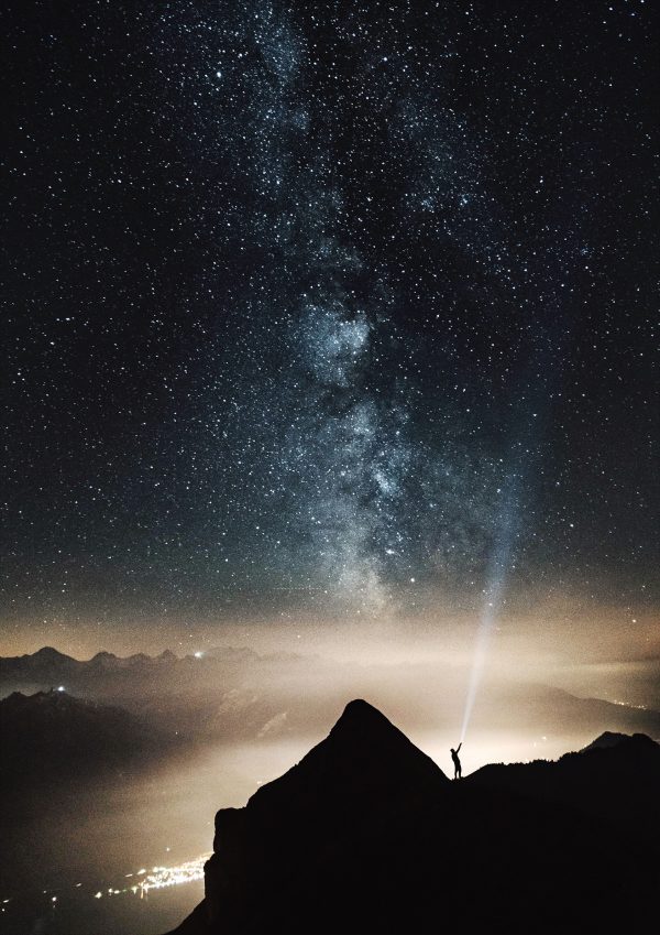 Switzerland Mountain Range - Stars Print