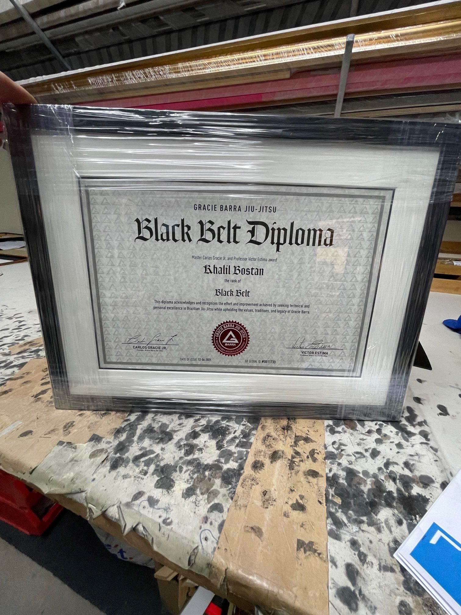 Framed Certificate