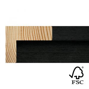 FRAME MOULDING - 16 X 52MM STELVIO BLACK L-SHAPE